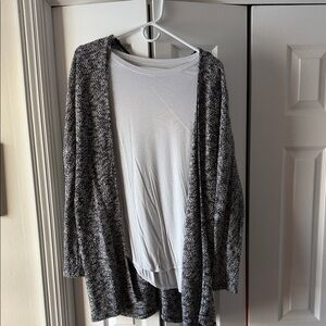 American Eagle Outfitters Black and White Cardigan